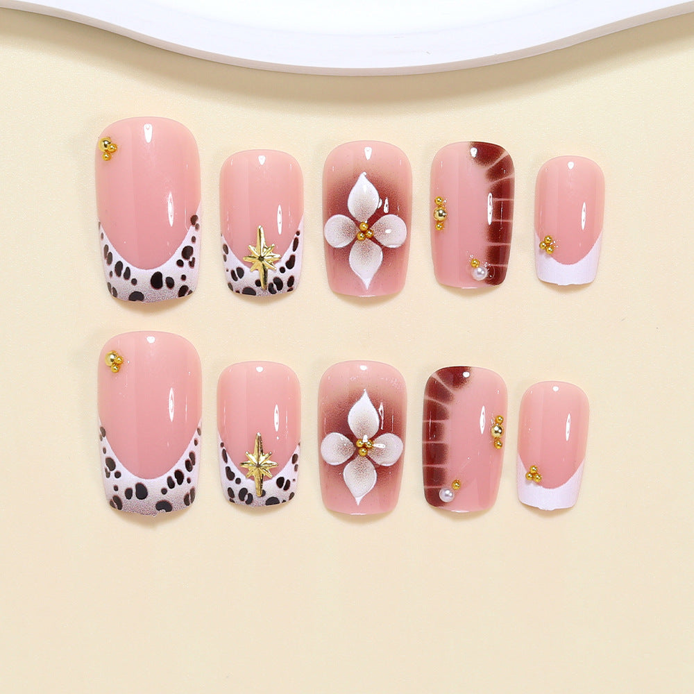 No.F629 Leopard Print Fingernails Patch 24pcs/Set