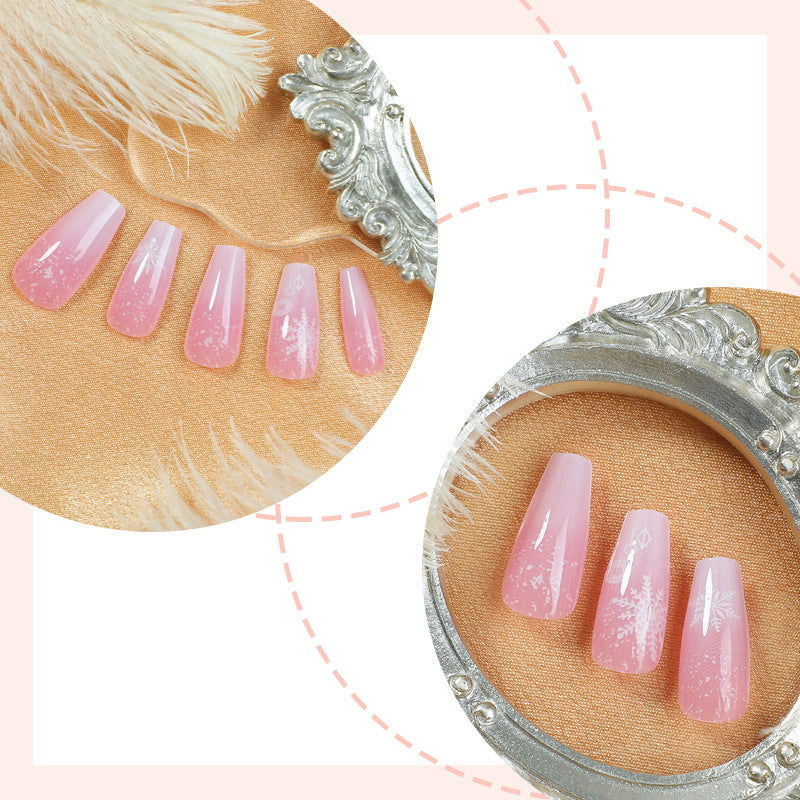 No.CM111 Christmas Snowflake Fingernails Patch 24pcs/Set