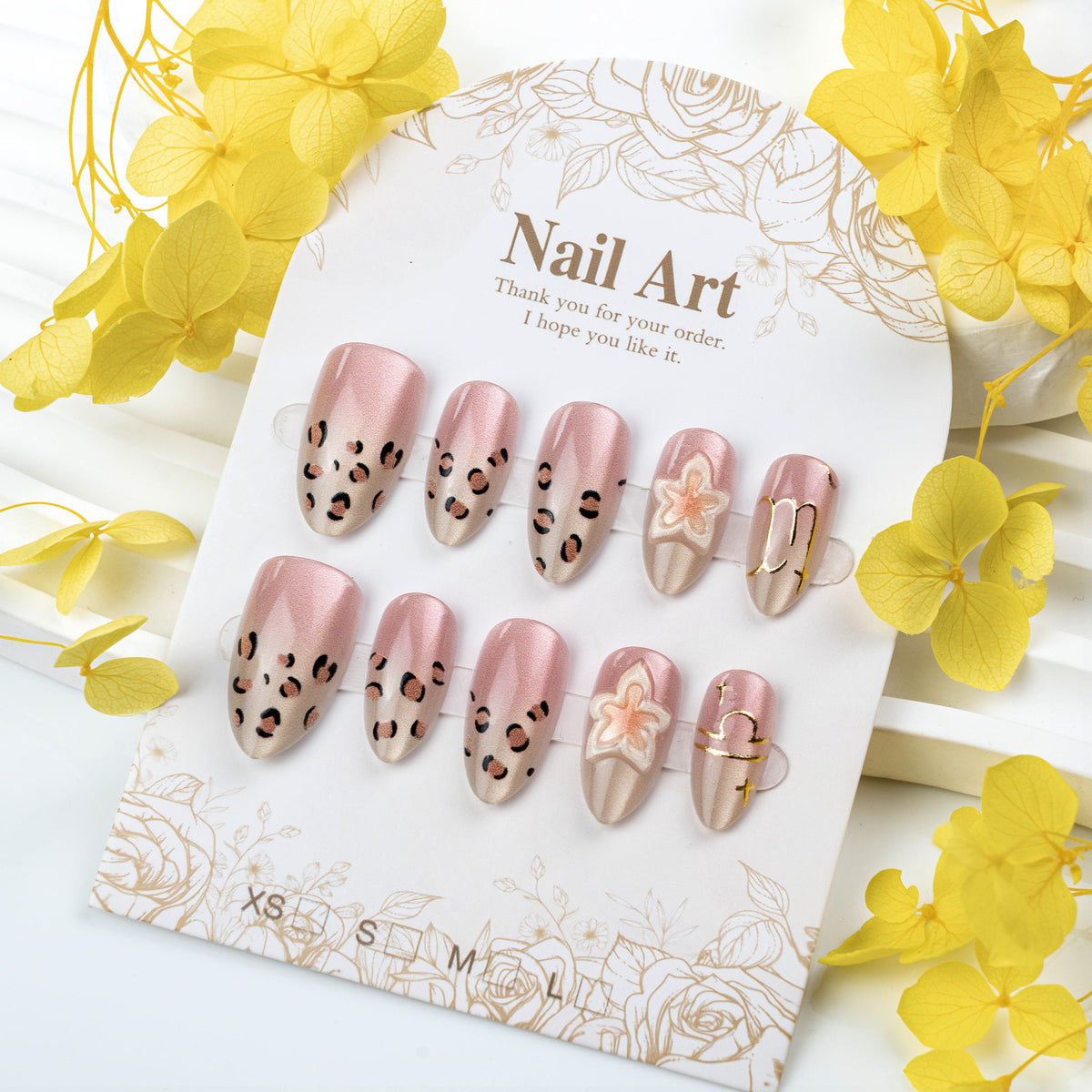 No.F642 Leopard Fingernails Patch 24pcs/Set