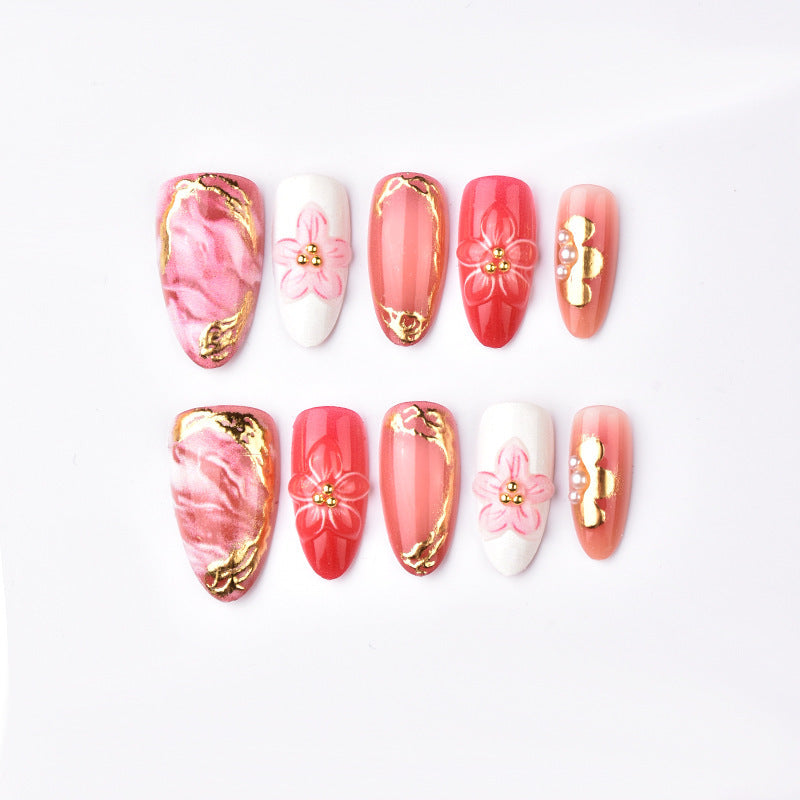 No.BH72 Flower Fingernails Patch 30pcs/Set