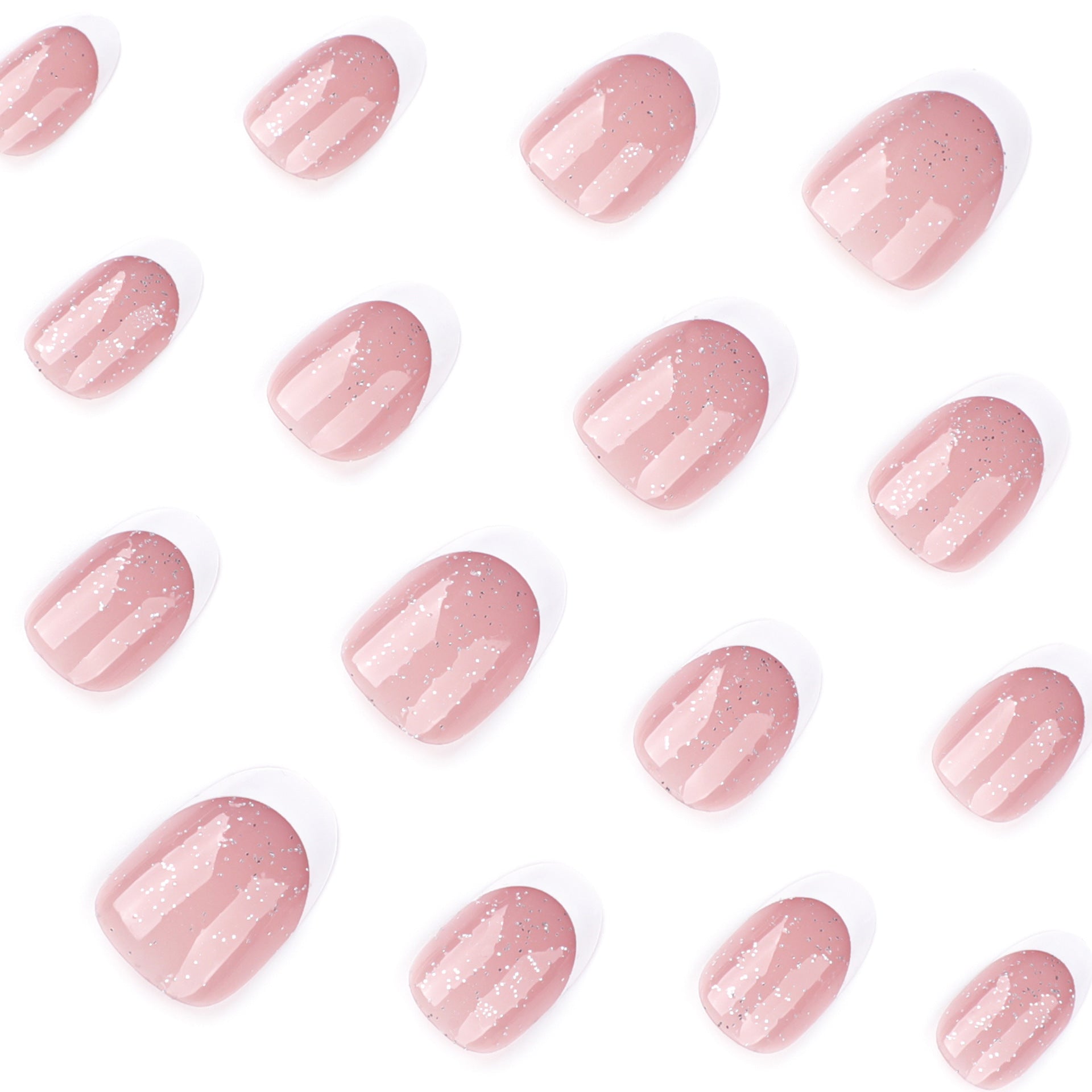 No.F386 Glitter Fingernails Patch 24pcs/Set