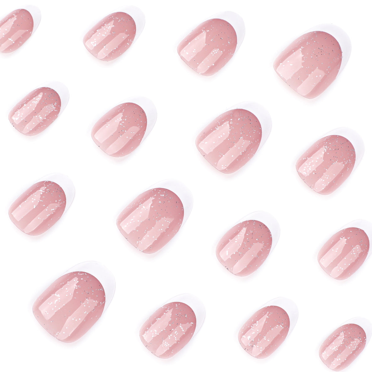 No.F386 Glitter Fingernails Patch 24pcs/Set