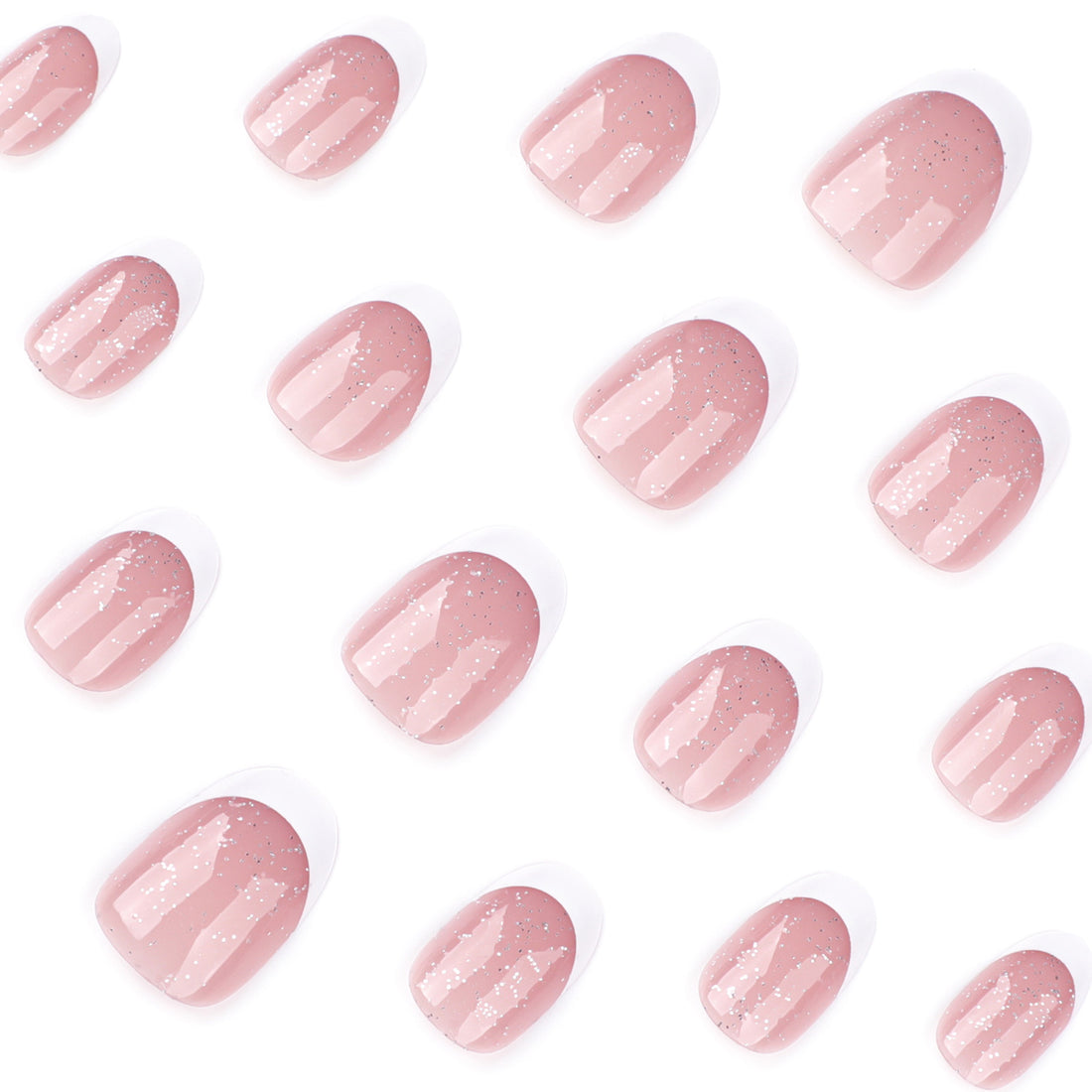 No.F386 Glitter Fingernails Patch 24pcs/Set