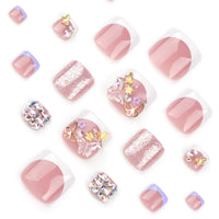 No.348 Butterfly Diamond Toenails Patch 24pcs/Set