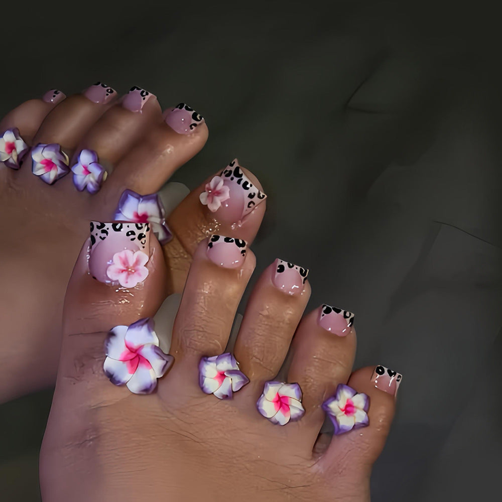 No.740 Leopard Print Toenails Patch 24pcs/Set