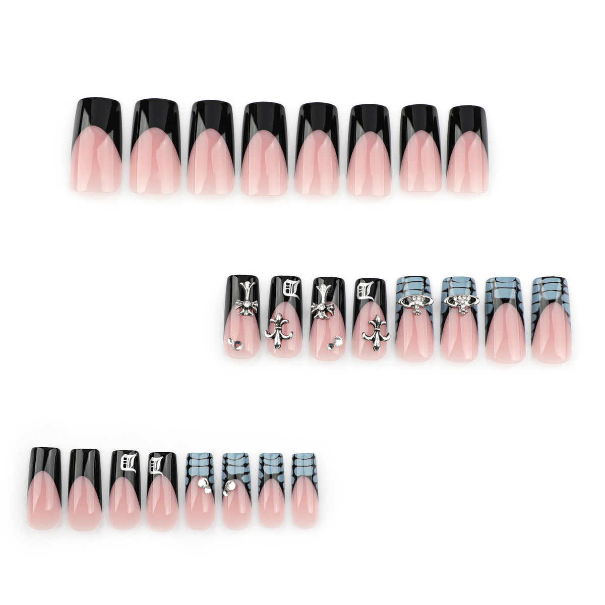 No.F354 Fashion Cross Fingernails Patch 24pcs/Set