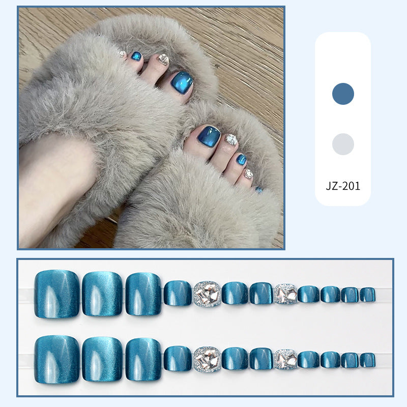No.767 Blue Cat's Eye Toenails Patch 24pcs/Set