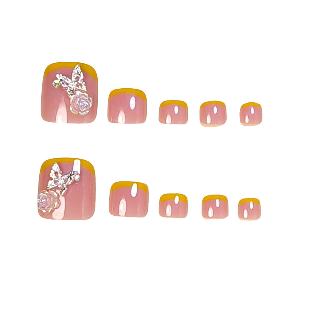 No.735 Yellow Toenails Patch 24pcs/Set