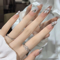 No.F222 Rhinestones Fingernails Patch 24pcs/Set