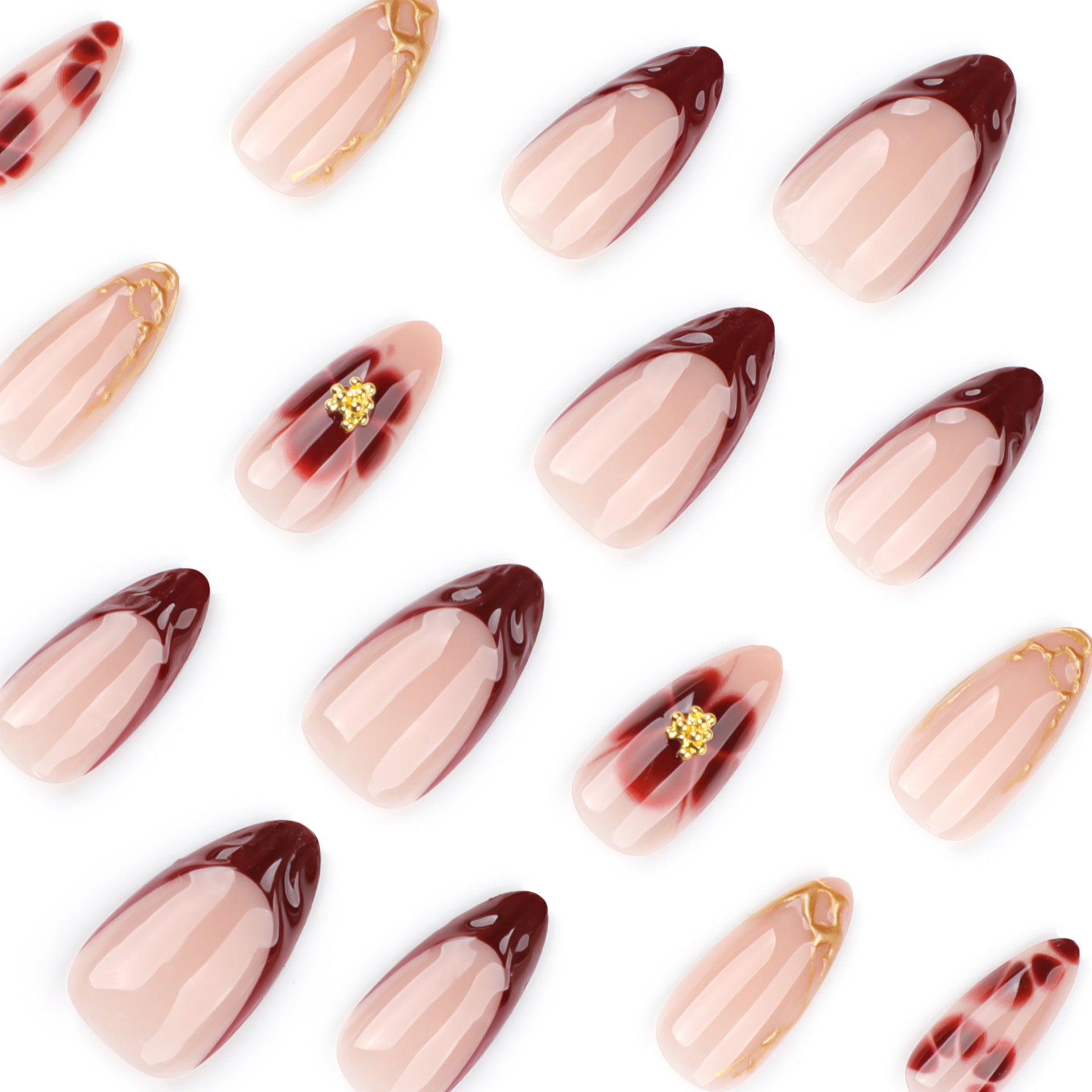 No.F706 Print Fingernails Patch 24pcs/Set