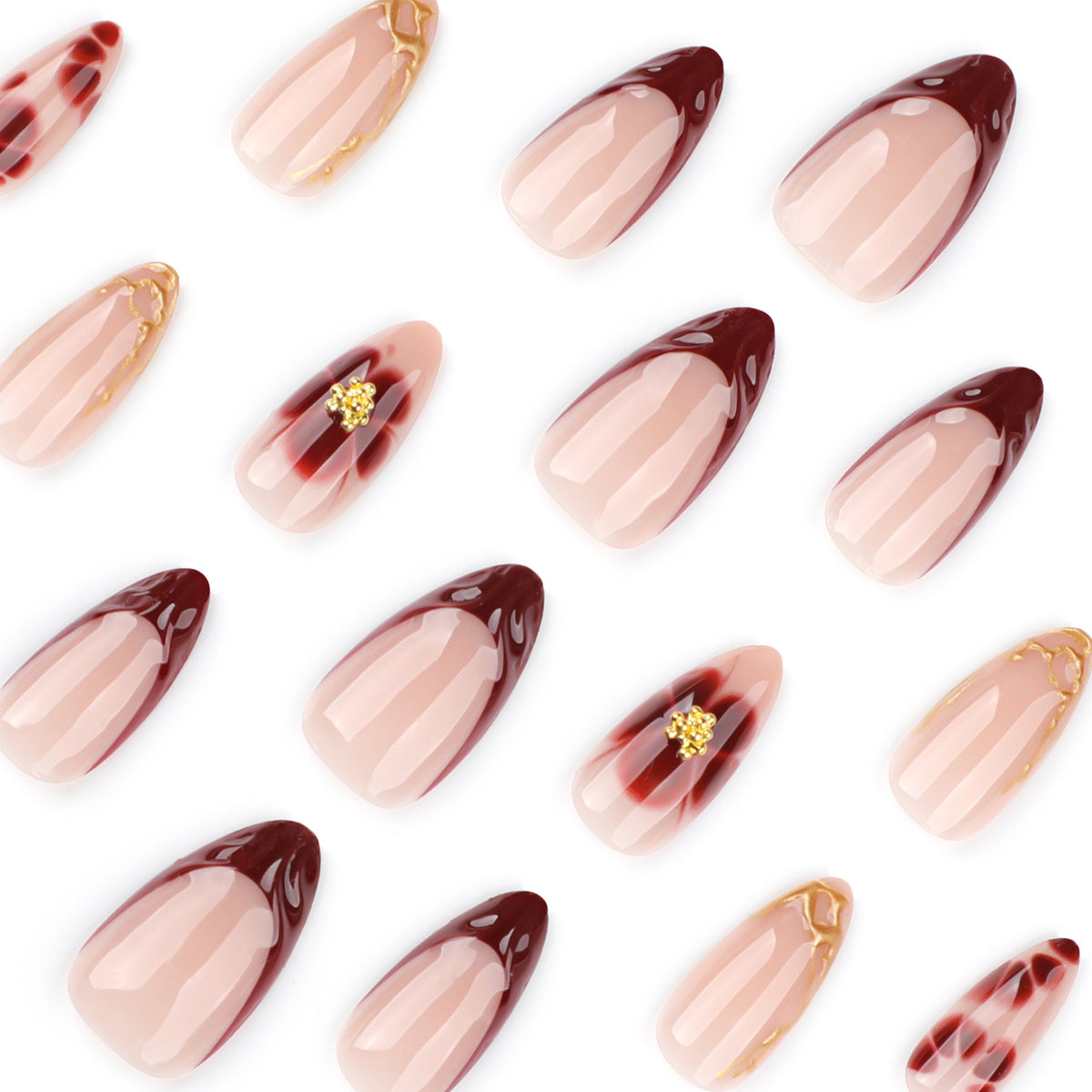 No.F706 Print Fingernails Patch 24pcs/Set