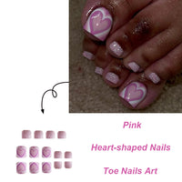 No.355 Love Glitter Toenails Patch 24pcs/Set