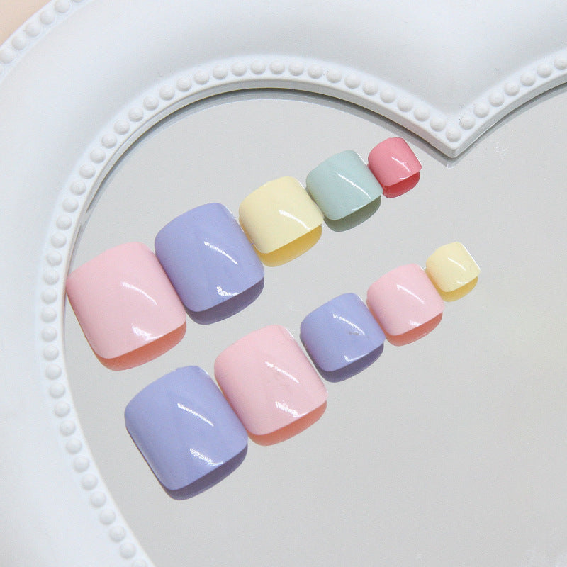 No.590 Rainbow Color Toenails Patch 24pcs/Set