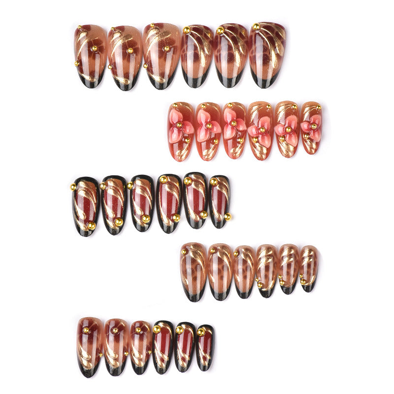No.F834 Leopard Print Fingernails Patch 24pcs/Set