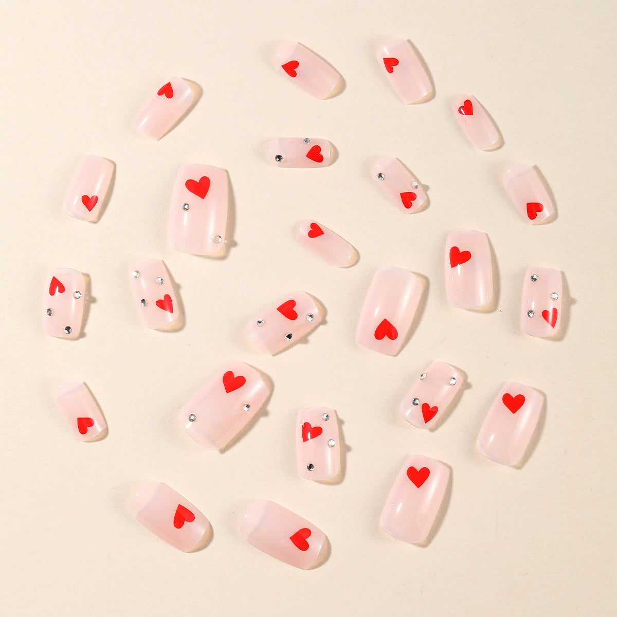 No.VN52 Cute Love Fingernails Patch 24pcs/Set