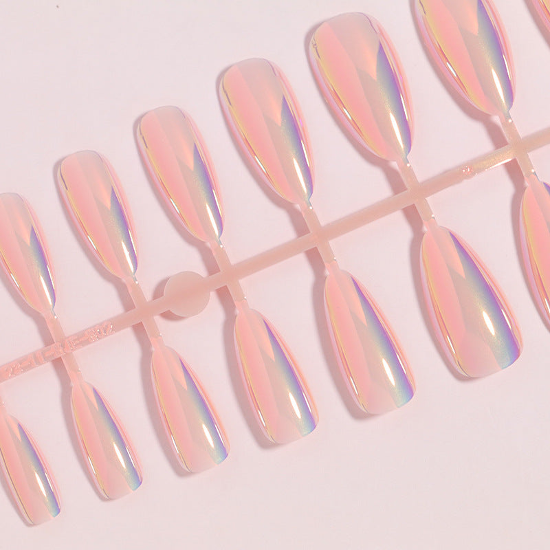 No.F670 Pink Aurora Fingernails Patch 24pcs/Set