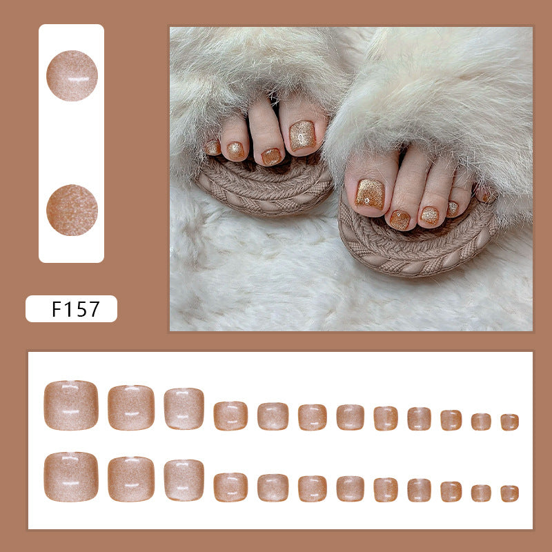 No.528 Golden Beach Cat's Eye Toenails Patch 24pcs/Set