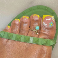 No.661 Green Flower Toenails Patch 24pcs/Set