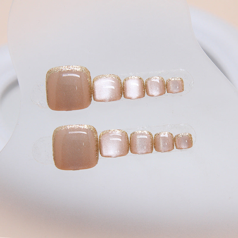 No.256 Fashion Gold Toenails Patch 24pcs/Set