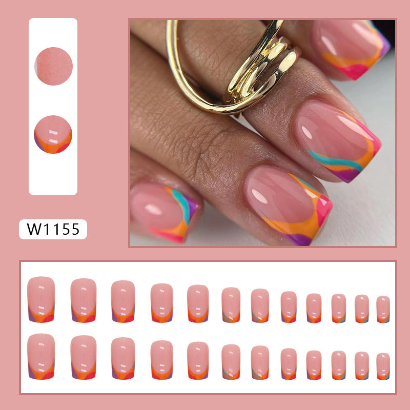 No.F90 Colorful Fingernails Patch 24pcs/Set