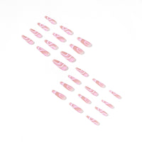 No.F193 Rose Lines Long Fingernails Patch 24pcs/Set