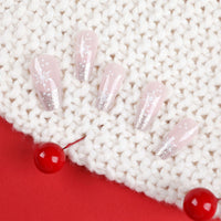 No.CM14 Christmas White Snowflakes Fingernails Patch 24pcs/Set