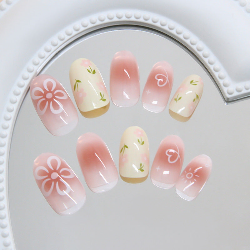 No.F451 Cute Pink Fingernails Patch 24pcs/Set