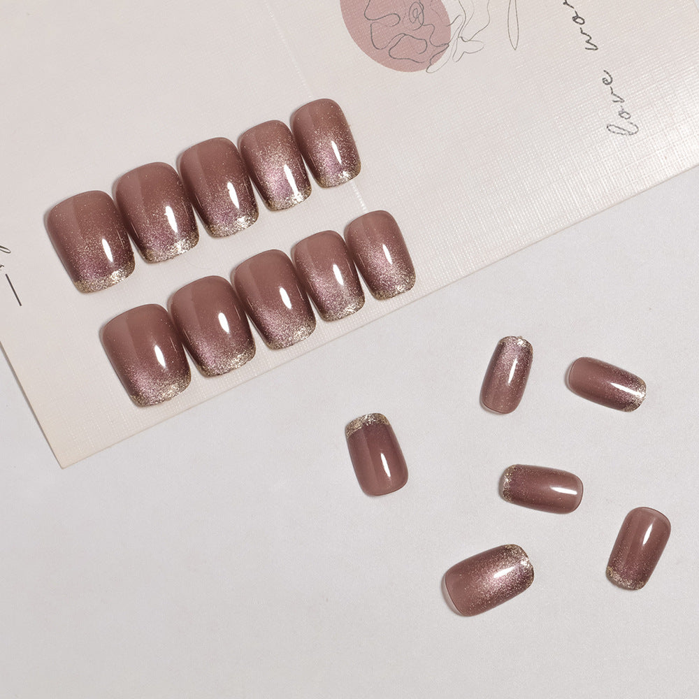 No.F734  Fashion Cat's Eye Fingernails Patch 24pcs/Set