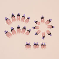 No.AW12 Halloween Light blue Bat Fingernails Patch 24pcs/Set