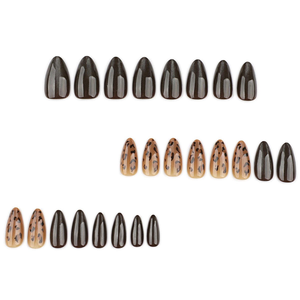 No.F811 Leopard Cat's Eye Fingernails Patch 24pcs/Set