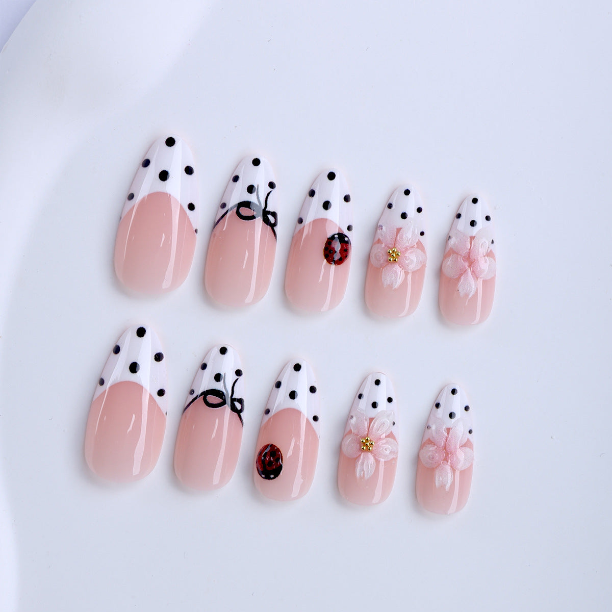 No.F645 Flower Fingernails Patch 24pcs/Set