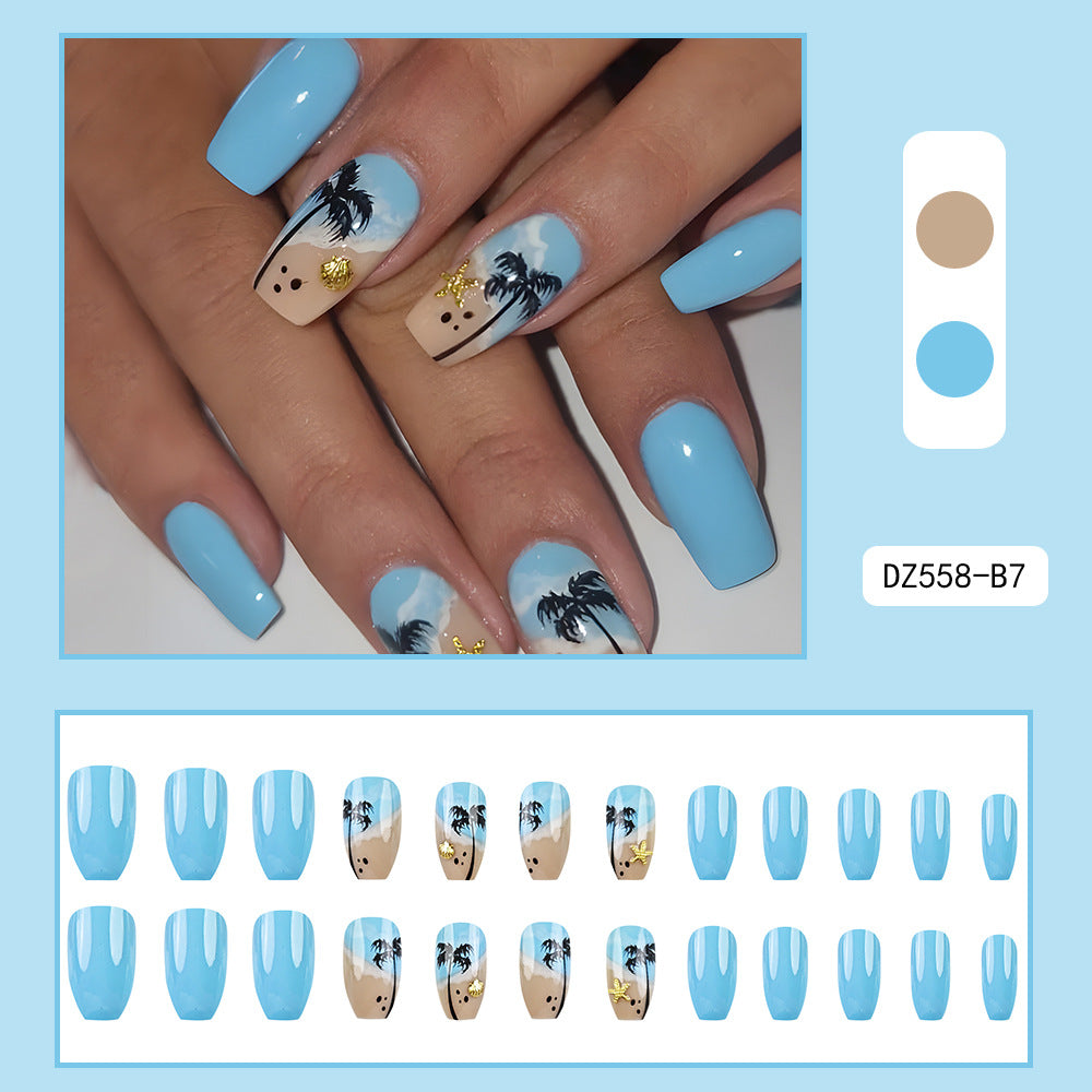 No.BH1 Coconut Beach Fingernails Patch 24pcs/Set