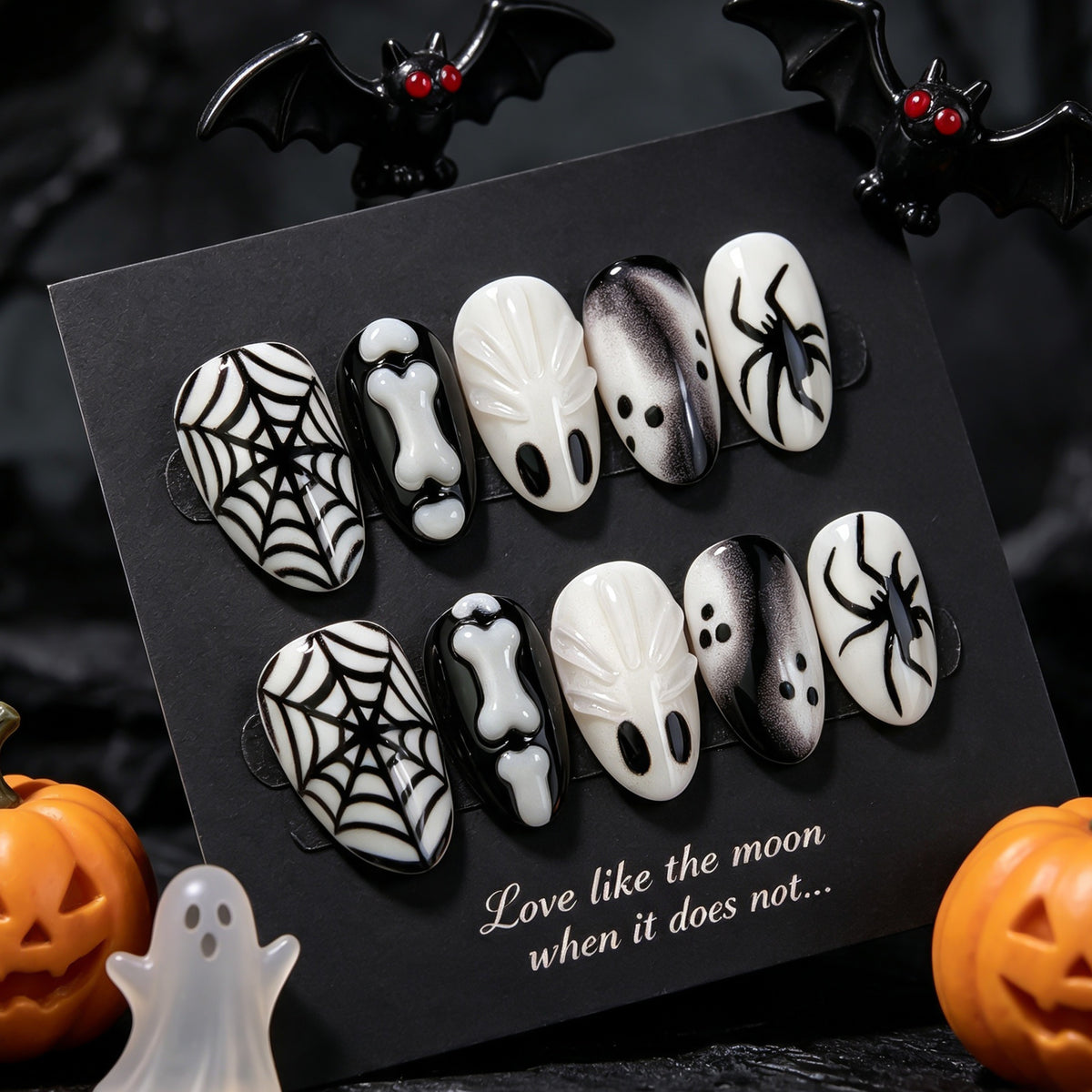 No.AW193 Halloween Ghost Fingernails Patch 24pcs/Set