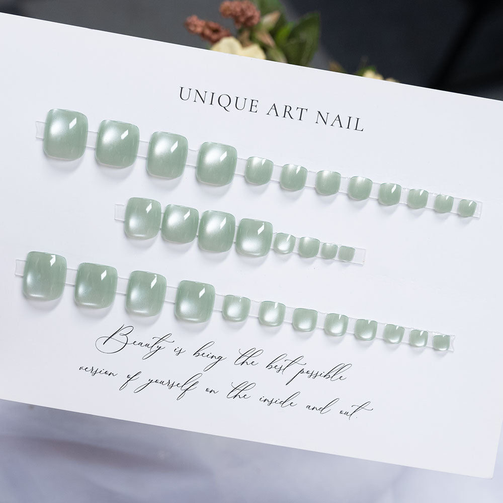 No.699 Green Cat's Eye Toenails Patch 32pcs/Set