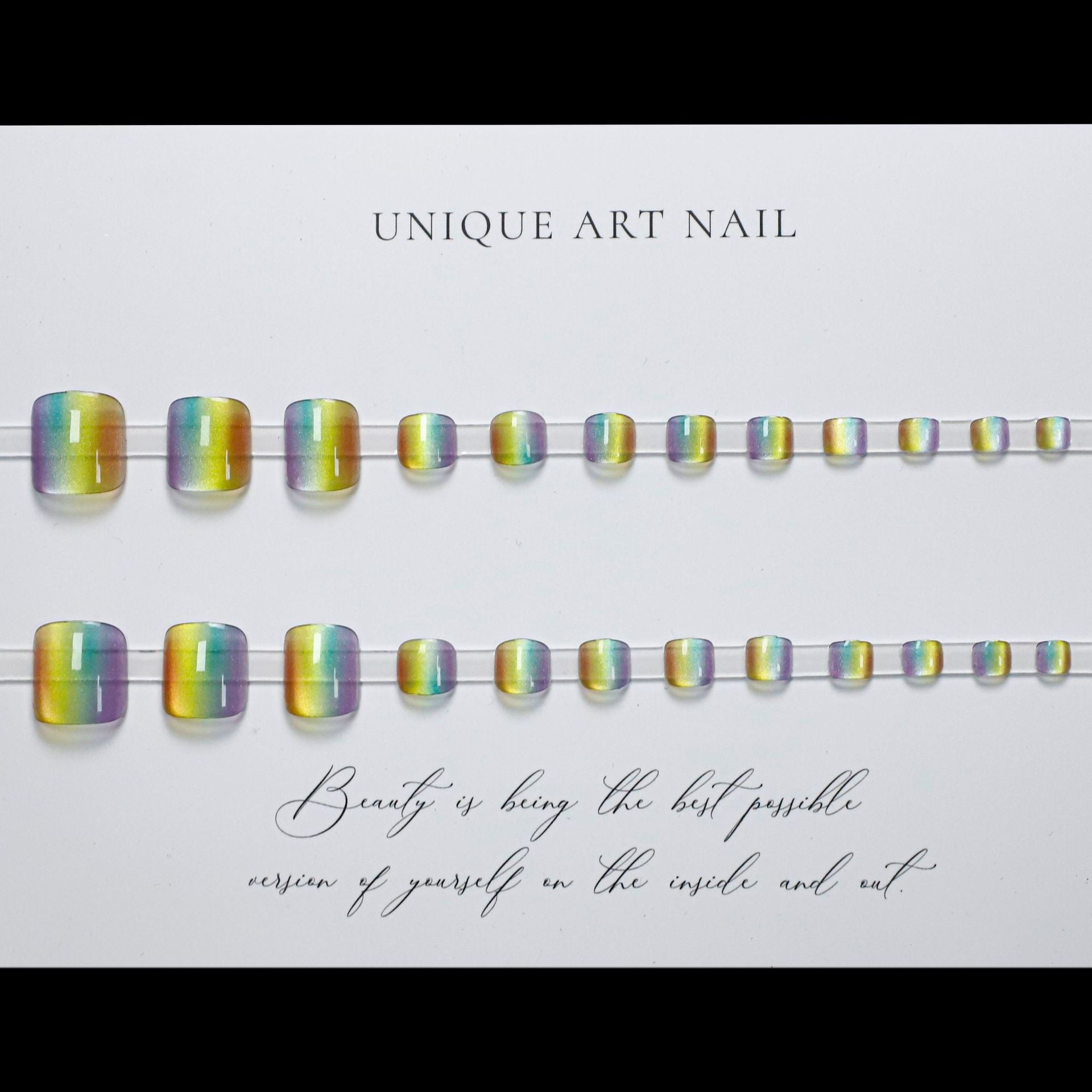 Parche para uñas de los pies Rainbow Cat Eye 24uds