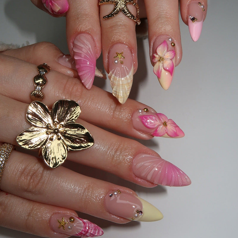 No.F446 Sweet Shell  Fingernails Patch 24pcs/Set