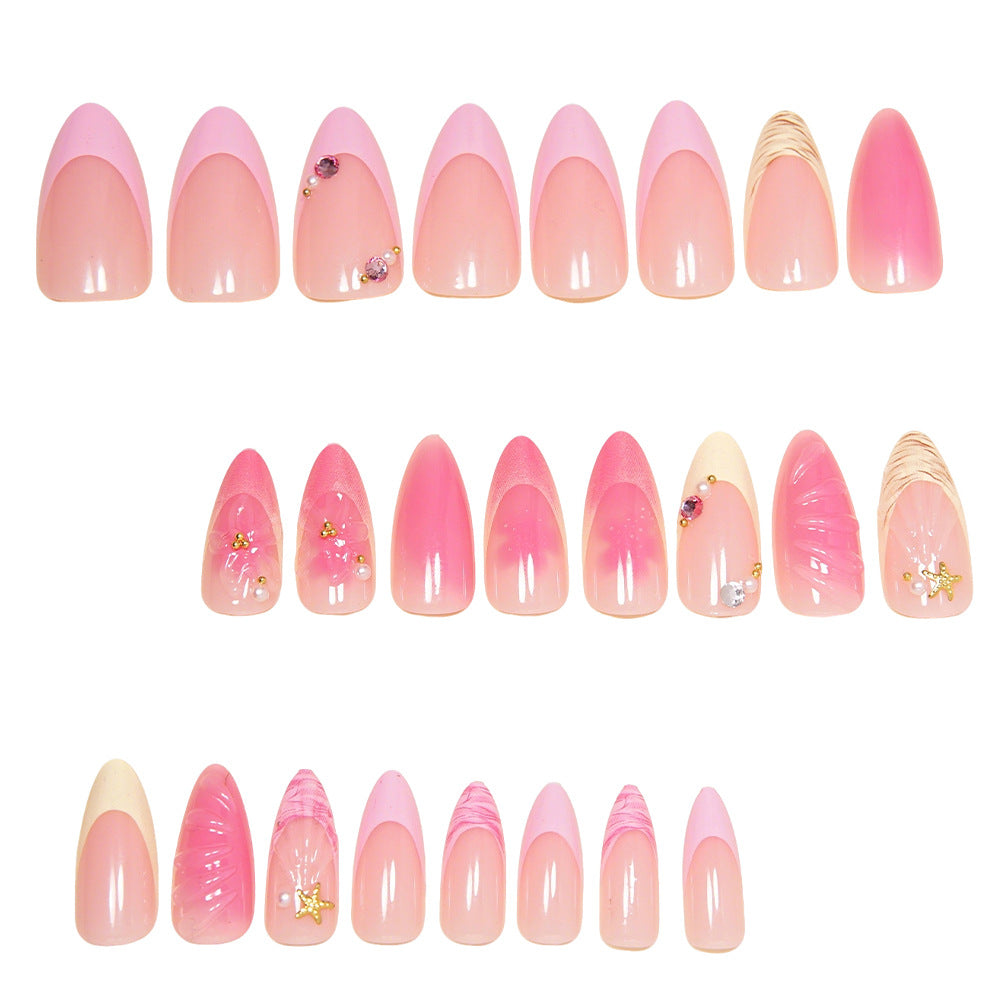 No.F790 Flower Fingernails Patch 24pcs/Set