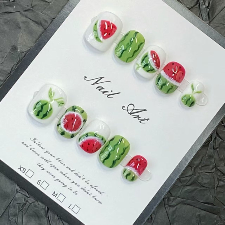 No.PSN84 Watermelon Cat's Eye Hand & Toe Pair Set-20pcs
