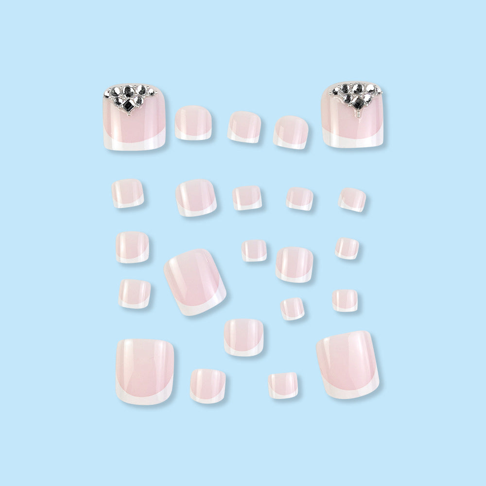 No.291 Pure Desire Rhinestone Toenail Patch 24pcs/Set