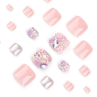 No.356 Flower Diamond Toenails Patch 24pcs/Set