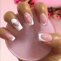 No.VN28 Pink Love Fingernails Patch 24pcs/Set