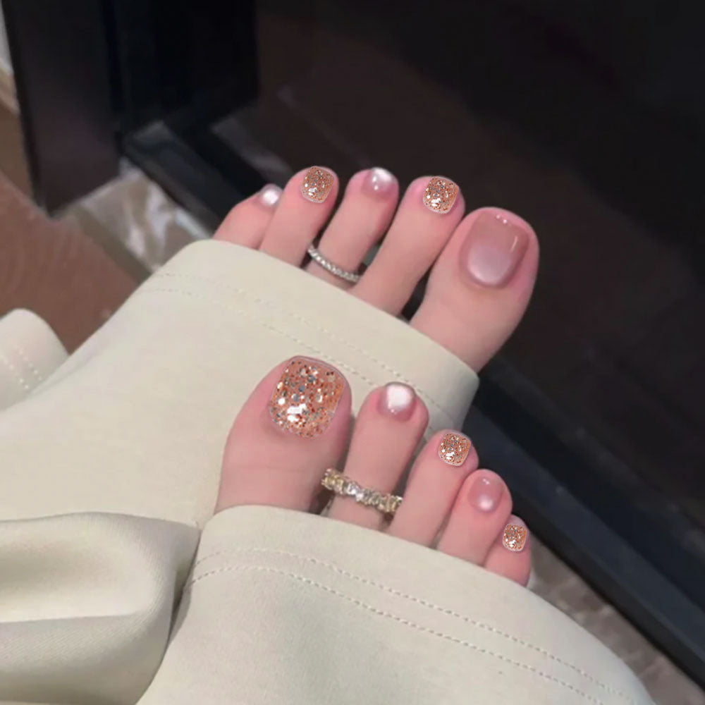 No.702 Glitter Cat's Eye Toenails Patch 32pcs/Set