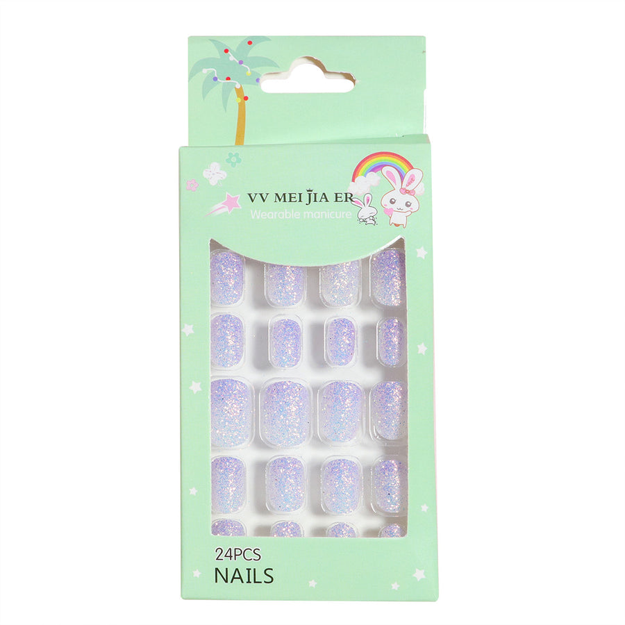 No.KD1 Mini Kids Press on Fingernails 24pcs/Set