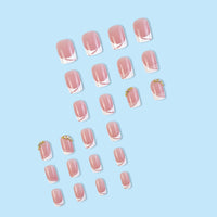 No.F29 Pink Fingernails Patch 24pcs/Set