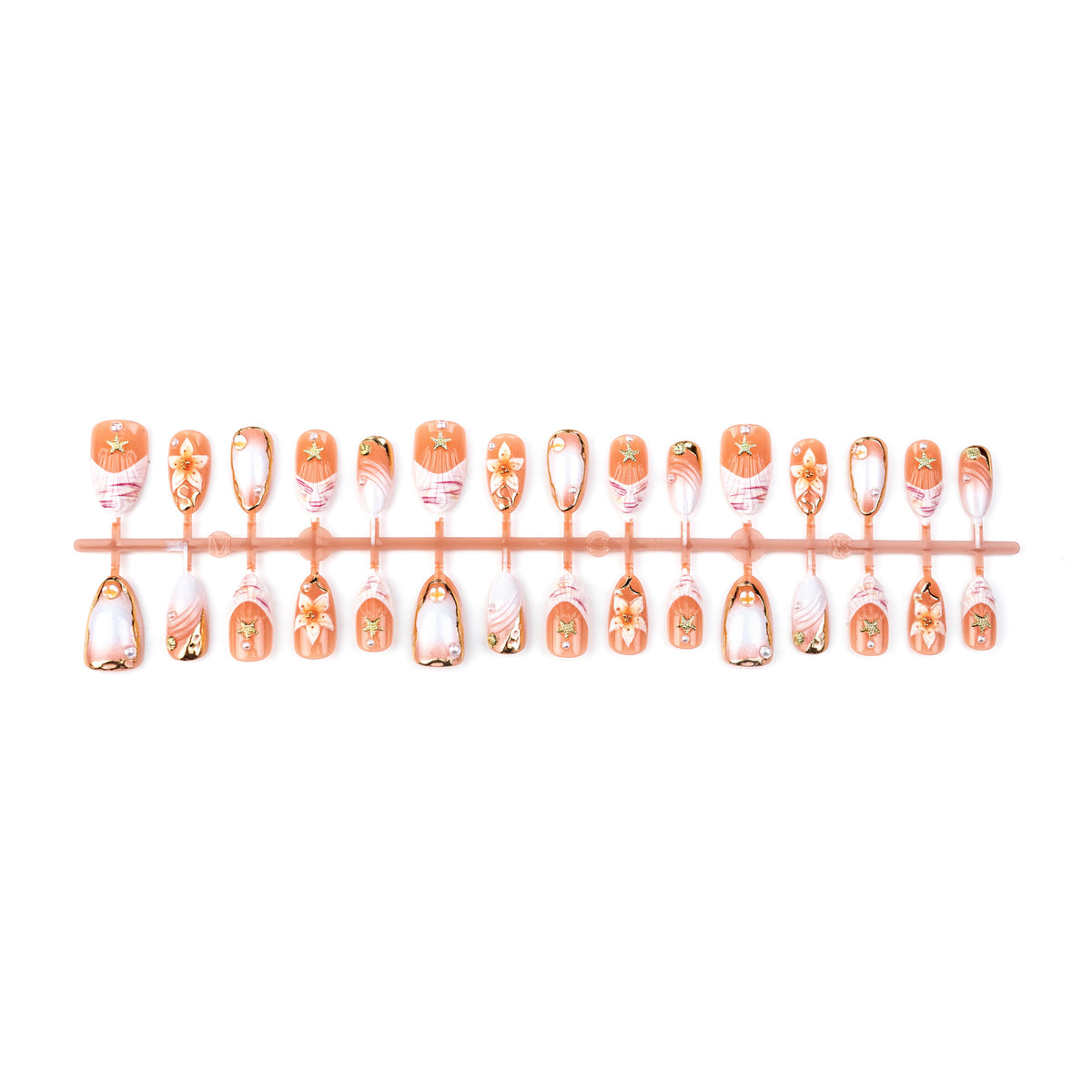 No.BH44 Beach Seashells Fingernails Patch 30pcs/Set