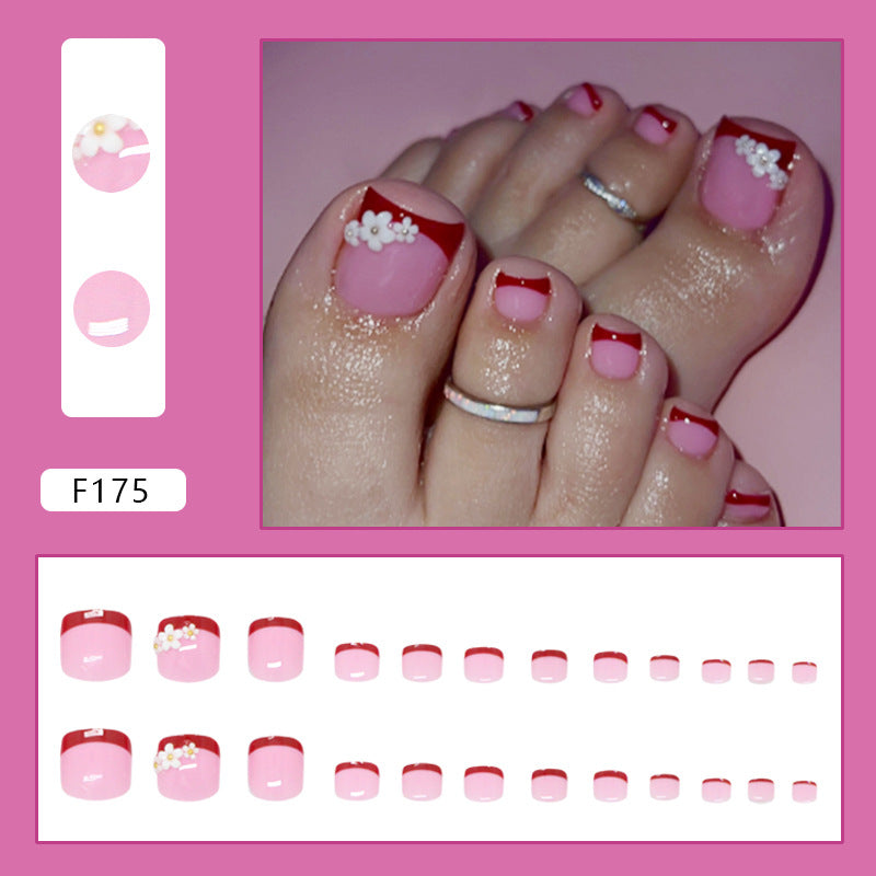 No.581 White Daisy Toenails Patch 24pcs/Set