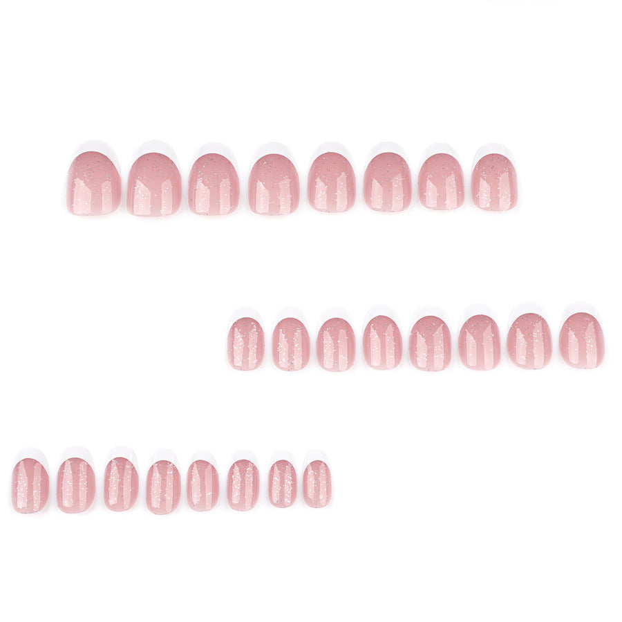 No.F386 Glitter Fingernails Patch 24pcs/Set