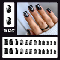 No.CM25 Christmas Black Fingernails Patch 24pcs/Set