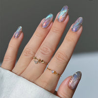No.F510 Colorful Cat's Eye Fingernails Patch 24pcs/Set
