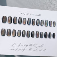 No.F59 Colorful Cat's Eye Fingernails Patch 24pcs/Set